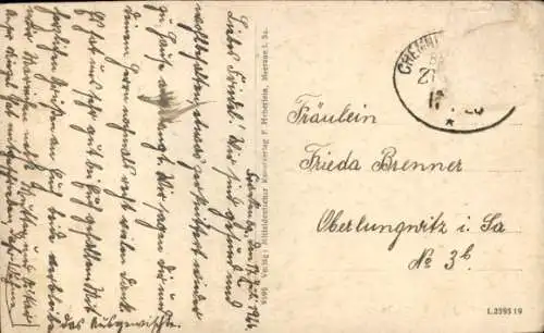 Ak Frankenberg in Sachsen, Vorderansicht, Humboldtstraße, Gebäude, Bäume, Straßenansicht