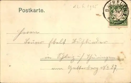 Ak Bayreuth in Oberfranken, Markt mit Neptunbrunnen