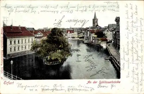 Ak Erfurt in Thüringen, An der Schlösserbrücke
