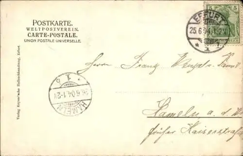 Ak Erfurt in Thüringen, Anger mit Hauptpost