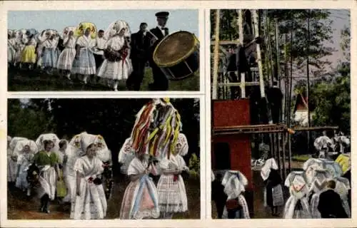 Ak Lübbenau im Spreewald, Richtfest, Tracht