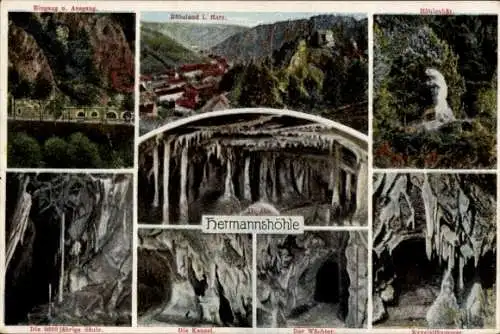 Ak Rübeland Oberharz am Brocken, Hermannshöhle, Kristallkammer, Kanzel