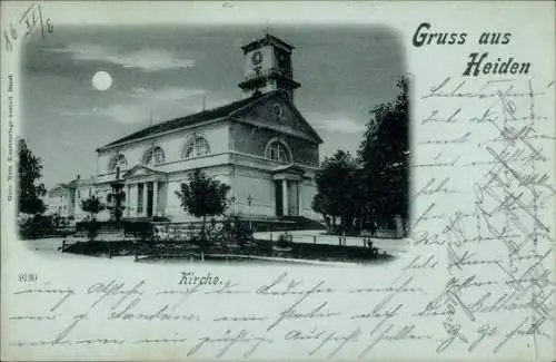 Mondschein Ak Heiden Kanton Appenzell Außerrhoden, Kirche
