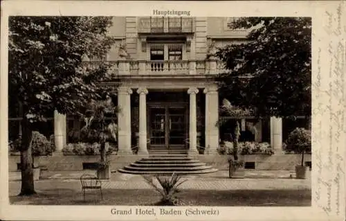 Ak Baden Kanton Aargau Schweiz, Grand Hotel
