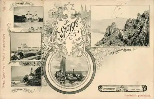 Ak Dürnstein an der Donau Wachau Niederösterreich, Sehenswürdigkeiten, Landschaftsbilder, histori