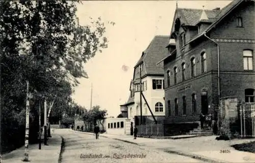 Ak Bad Lauchstädt Lauchstedt Saalekreis, Hallesche Straße