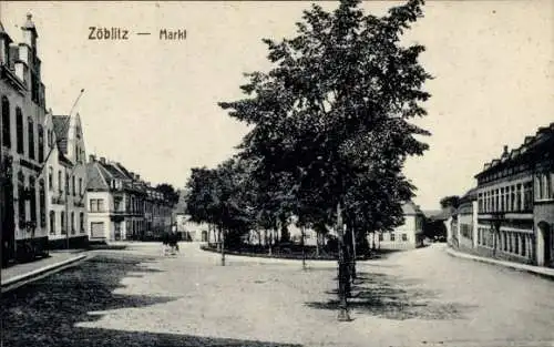 Ak Zöblitz Marienberg im Erzgebirge,  Marktplatz
