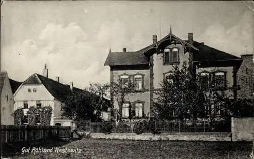 Ak Westewitz Großweitzschen in Sachsen, Gut Rohland   Villa, Garten, Zaun