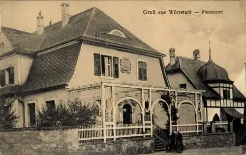 Ak Wörrstadt Rheinland Pfalz, Das Finanzamt von außen