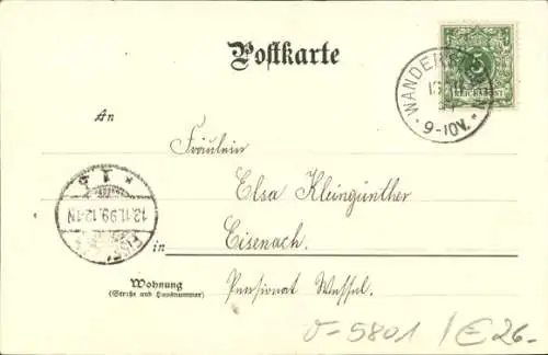 Ak Wandersleben Drei Gleichen Thüringen, Haushaltungsschule, Kirche