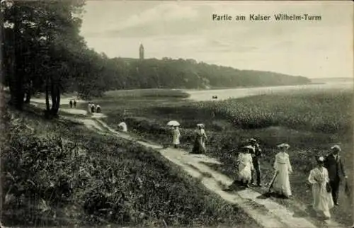 Ak Berlin Grunewald, am Kaiser Wilhelm-Turm