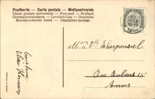 Präge Ak Frohe Weihnachten, Engel singen, Notenblatt