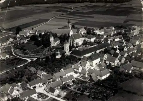 Ak Bissingen in Schwaben Bayern, Fliegeraufnahme