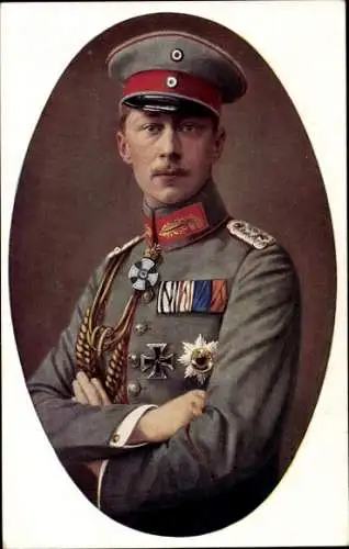 Ak Kronprinz Wilhelm von Preußen, Portrait in Uniform, Eisernes Kreuz