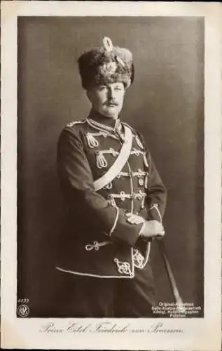 Ak Eitel Friedrich Prinz von Preußen, Husarenuniform, Portrait