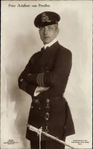 Ak Prinz Adalbert von Preußen, Uniform, Säbel