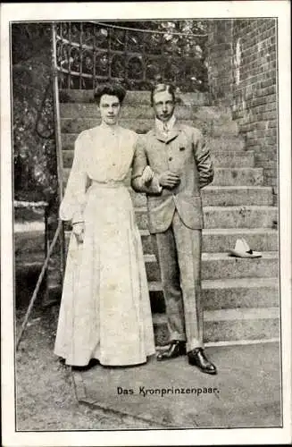 Ak Kronprinz Wilhelm von Preußen, Herzogin Cecilie von Mecklenburg