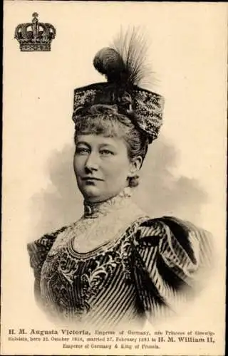 Ak Kaiserin Auguste Viktoria, Porträt