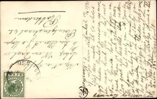 Ak Porträt einer jungen Frau, Blumen