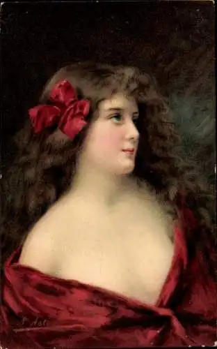 Künstler Ak Asti, A., Frauenportrait