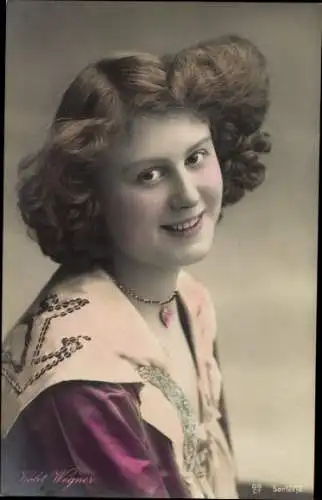 Ak Sängerin Violet Wegner, Porträt