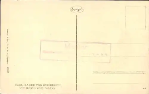 Ak Kaiser Karl I., Porträt