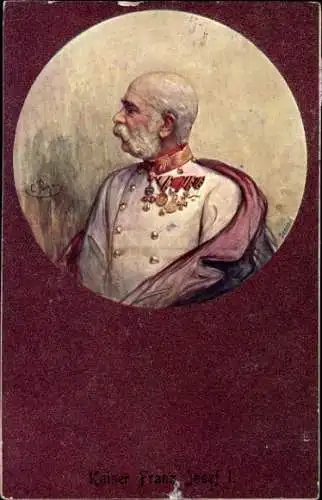 Künstler Ak Kaiser Franz Josef I.