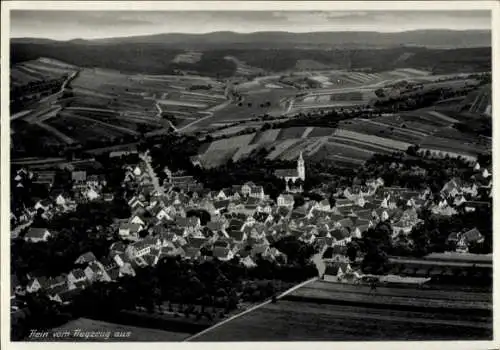 Ak Flein in Württemberg, Luftaufnahme von  Weinberge,  Architektur