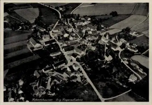 Ak Hebertshausen an der Amper Bayern, Luftaufnahme von  ländliche Umgebung, Häuser, Straßen