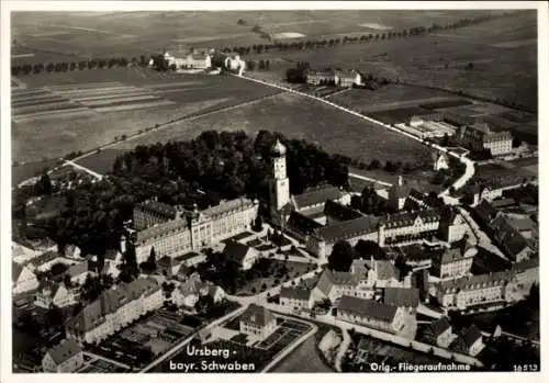 Ak Ursberg in Schwaben, Fliegeraufnahme