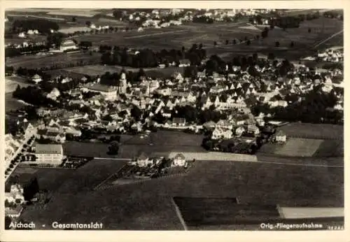 Ak Aichach in Schwaben, Luftaufnahme