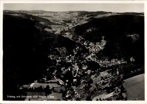 Ak Triberg im Schwarzwald, Fliegeraufnahme