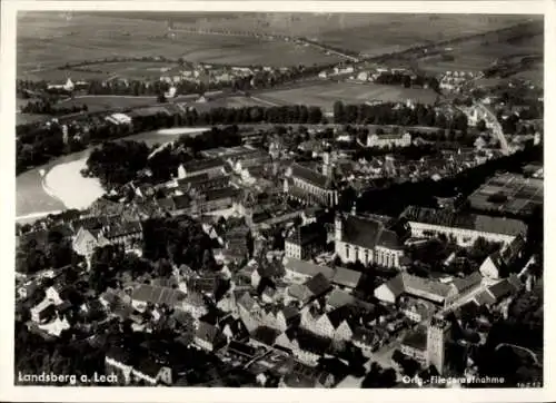 Ak Landsberg am Lech Oberbayern, Fliegeraufnahme