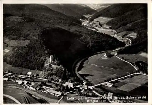 Ak Hammereisenbach Bregenbach Vöhrenbach im Schwarzwald Baden, Fliegeraufnahme, Gasthof zum Hammer