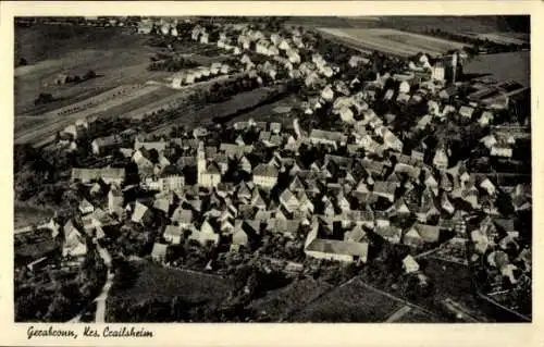 Ak Crailsheim in Württemberg, Luftaufnahme von  viele Wohnhäuser, ländliche Umgebung