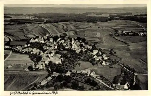 Ak Großlellenfeld Lellenfeld Arberg in Bayern, Fliegeraufnahme