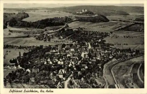 Ak Lauchheim im Ostalbkreis Württemberg, Fliegeraufnahme