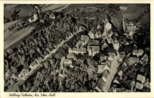 Ak Talheim Vellberg in Württemberg, Fliegeraufnahme