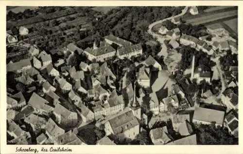 Ak Schrozberg in Württemberg, Luftaufnahme