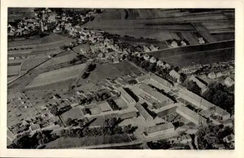 Ak Triesdorf Weidenbach in Mittelfranken, Luftaufnahme, Ackerbauschule  landwirtschaftliche Ansta