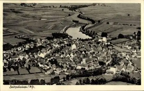 Ak Leutershausen an der Altmühl Mittelfranken, Fliegeraufnahme