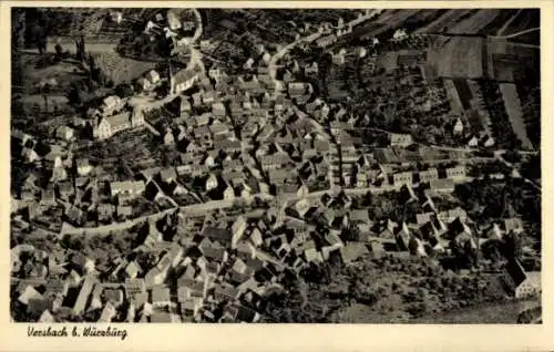 Ak Versbach Würzburg am Main Unterfranken, Fliegeraufnahme