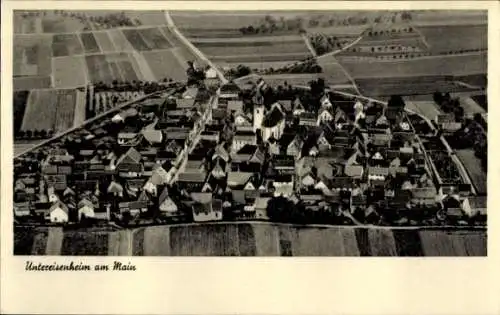 Ak Untereisenheim am Main Eisenheim Unterfranken, Fliegeraufnahme