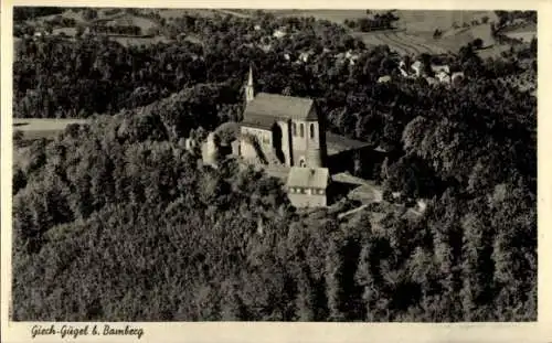 Ak Schesslitz Scheßlitz in Oberfranken, Giech-Gügel, Wallfahrtskapelle, Fliegeraufnahme