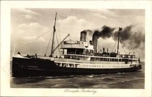 Ak Dampfer Bubendey, HAPAG Seebäderdienst