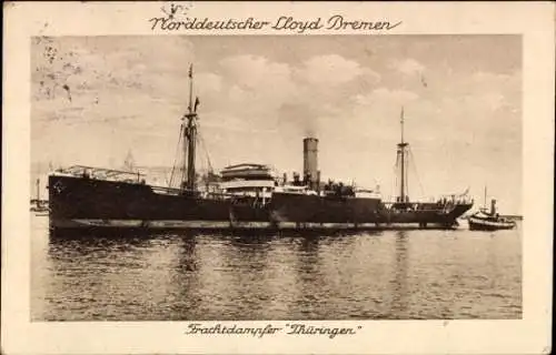 Ak Frachtdampfer Thüringen, Norddeutscher Lloyd Bremen NDL
