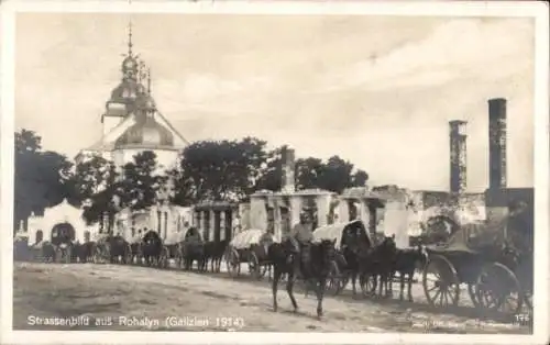 Ak Rohatyn Ukraine, Straßenpartie 1914