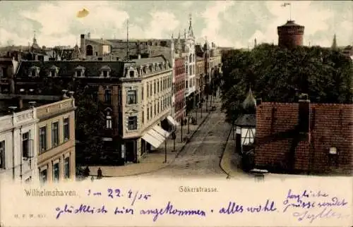 Ak Wilhelmshaven an der Nordsee, Gökerstraße