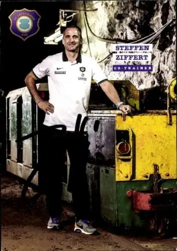 Autogrammkarte Co Trainer Steffen Ziffert, FC Erzgebirge Aue, Autogramm