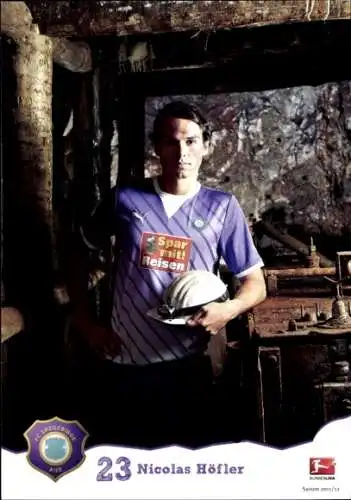 Autogrammkarte Fußballer Nicolas Höfler, FC Erzgebirge Aue, Autogramm